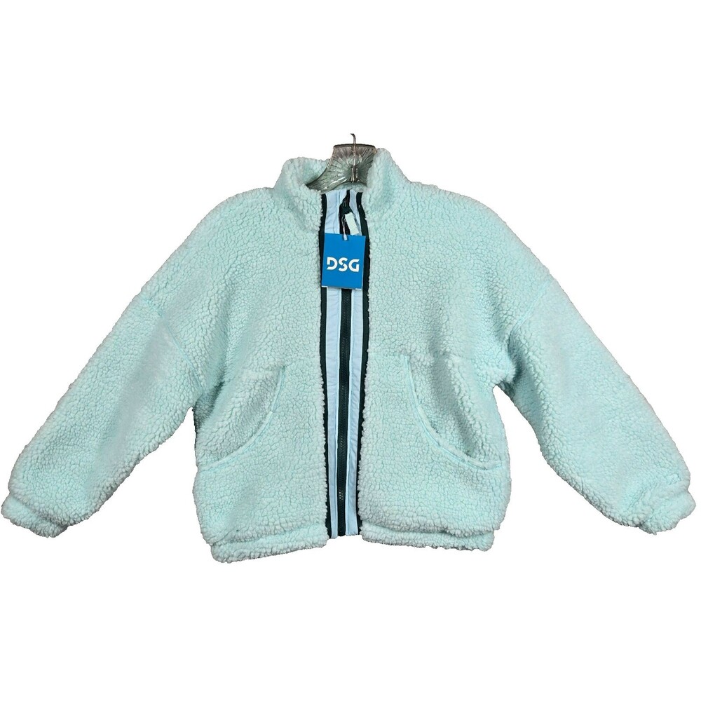DSG Girls' Cozy Fleece blue Full Zip Jacket NWT Size Small (8-9)